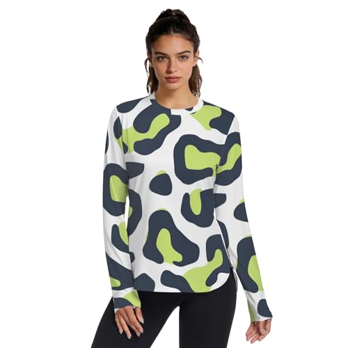 T-shirt sport UV femme pour courir au sec et protégée avec style léopard