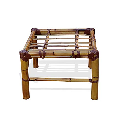 Kit Cadeiras + Namoradeira + Mesa Jasmin de Bambu | Jogo 01 Sofá + 02 Poltronas + 01 Mesinha de Área