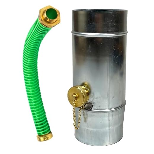 SÜDMETALL - Premium Zink Regenwassersammler 100 mm mit Schlauch- und Fassanschluss für das Fallrohr - Titanzink Regensammler 75% Wasser-Ertrag - Wassersammler für Regentonnen vom Fachhandel entwickelt