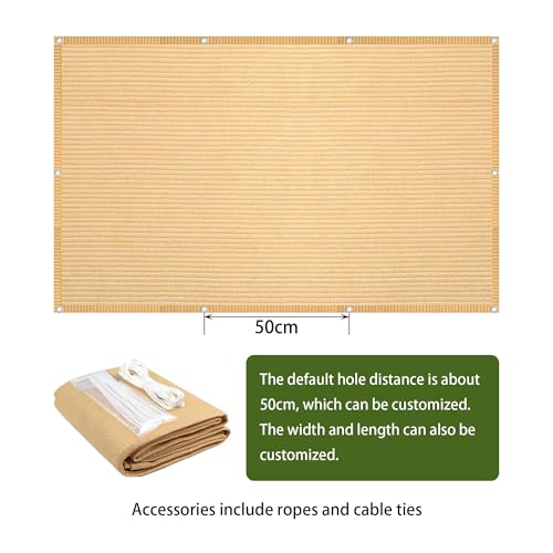 Filet d'ombrage 2x2.7m crème perméable pour serre et jardin - 8