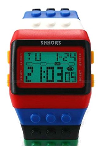 Block Silicone Digital Light Mens Lady Sport Wrist Watch Style 63