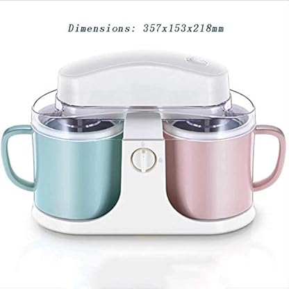 Gelato und Eismaschine Twin Cup Ice Cream und Slush Maker mit Mischpaddeln Machen EIS Gelato Frozen Yogurt Sorbet… – Bild 6