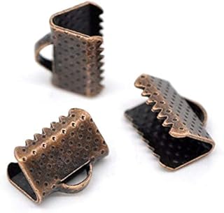 100 Copper Tone Ribbon End Cap 10mm x 8mm - FD054B