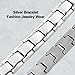 KYOSI Stainless Steels Mens Bracelet Silver Links for Men Fashion Jewelry Bracelet 8.26 inches