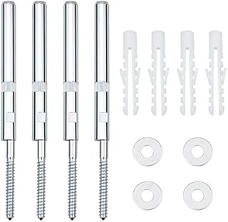 Dreamtop 4 Pack Concealed Shelf Supports Brackets 120mm Hidden Shelf Bracket Heavy Duty Wall Shelf Brackets with Screws for Wall Floating Board Shelves