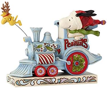 Enesco Peanuts by Jim Shore Snoopy Woodstock Christmas Train