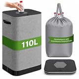 AIUNAOM 110L Groß Pfandflaschen Sammelbehälter mit Deckel, Flaschensammler Leergut,Recycling -Behälter Leergut & Altglas Aufbewahrung,Pfandflaschen Behälter für Küche Abstellraum Flaschentasche