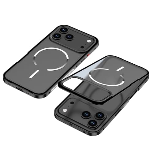 Coque iPhone 17 Pro Max cristal magnétique en métal haut de gamme