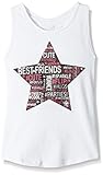 Dream Star Girls' Tank with Elastic At T Back and BFF Glitter Screen