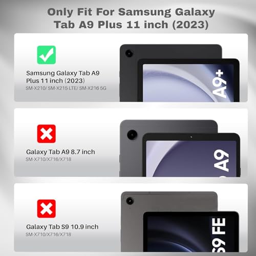 Image of compatible with Samsung Galaxy Tab A9 Plus /A9+ [SM-X210 /X216] 11 inchTempered Glass Screen Protector Guard Full Screen Coverage Edge-To-Edge Protector With Easy Installation Kit|Anti-Scratch & Smudge Proof