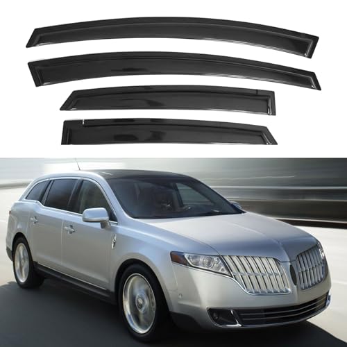 IG Window Visors Fit for 2010 Lincoln MKT, Out-Channel Rain Guards Vent Wind Deflectors 4PC, Car Accessories for 2010 MKT