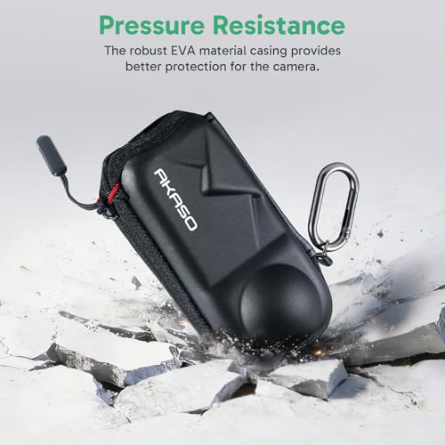 AKASO 360 Action Camera Carrying Case, Compact Travel Storage Bag Protective Case 360, Insta360 X3/X2