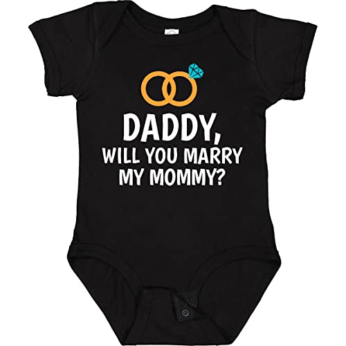 Image of inktastic Daddy Will You Marry My Mommy with Rings for Proposal Baby Bodysuit