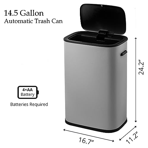 Bote de Basura Automático Sensor 55 L Acero Inoxidable miniatura 2