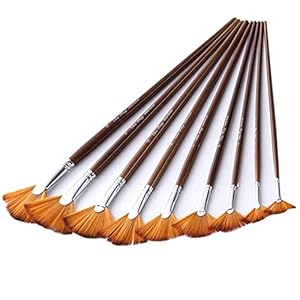 DealMux Kwastenset voor acrylverf, kunstenaarskwast, schilderkwast, gezichtskwast, kinderpenseel, penseel voor modellen…