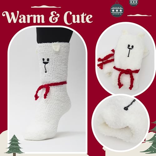 Image of Snoozies Fuzzy Funny Socks for Women, Christmas Sock 1 Pair, Cozy Winter Holiday