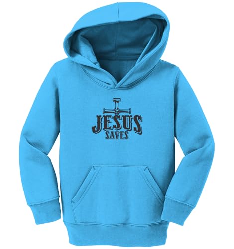 Tcombo Jesus Saves - Christian Christ Toddler/Youth Fleece Hoodie