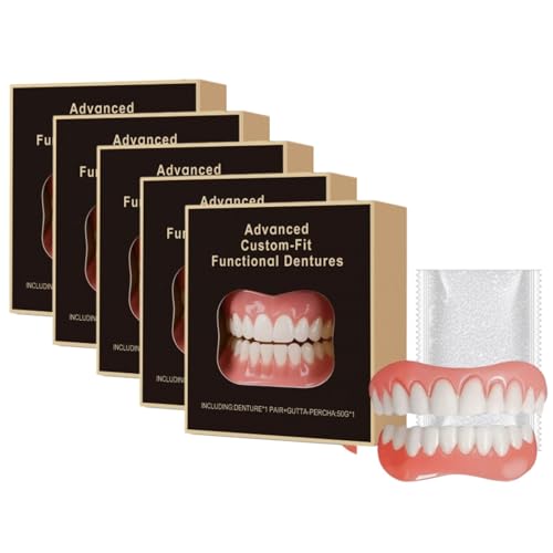 Prótesis dental de alta calidad con silicona blanda efecto natural