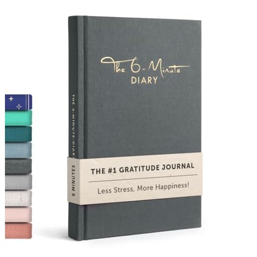 The 6-Minute Diary (El Diario de 6 Minutos en inglés) | 6 Minutes a Day for More Mindfulness, Happiness and Productivity | A Simple and Effective Gratitude Journal (negro)