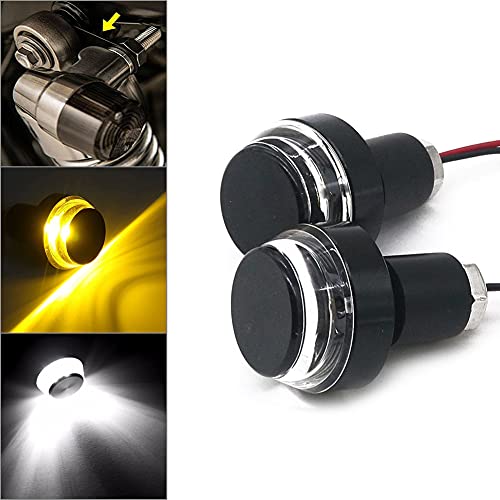 Cnswee6 Universal Cruiser Motorcycle Turn Signal Light with Rear Shock Relocation Brackets for Harley for Sportster/for Softail/Dyna, for Suzuki for Boulevard M109R, for Kawasaki Vulcan