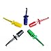 10PCS Test Hook Clips, Metal Probe Test Clamps Booster Clip Lead Wire Cable Kit Testing Probe Test Hook Clip Electronic Multimeter Grabber Test Probe Hook Clips Mixed Colors