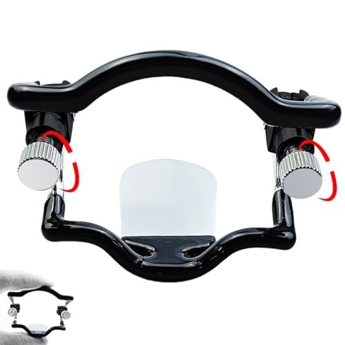Écarteur buccal en acier inoxydable avec anneau réglable — gag transparent pour expériences fétichistes SM, ouverture douce et maintien visible pour couples
