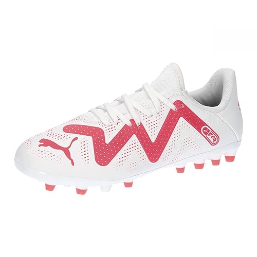PUMA Future Play MG Jr, Zapatillas de fútbol, Orquídea de Fuego Blanco, 30 EU