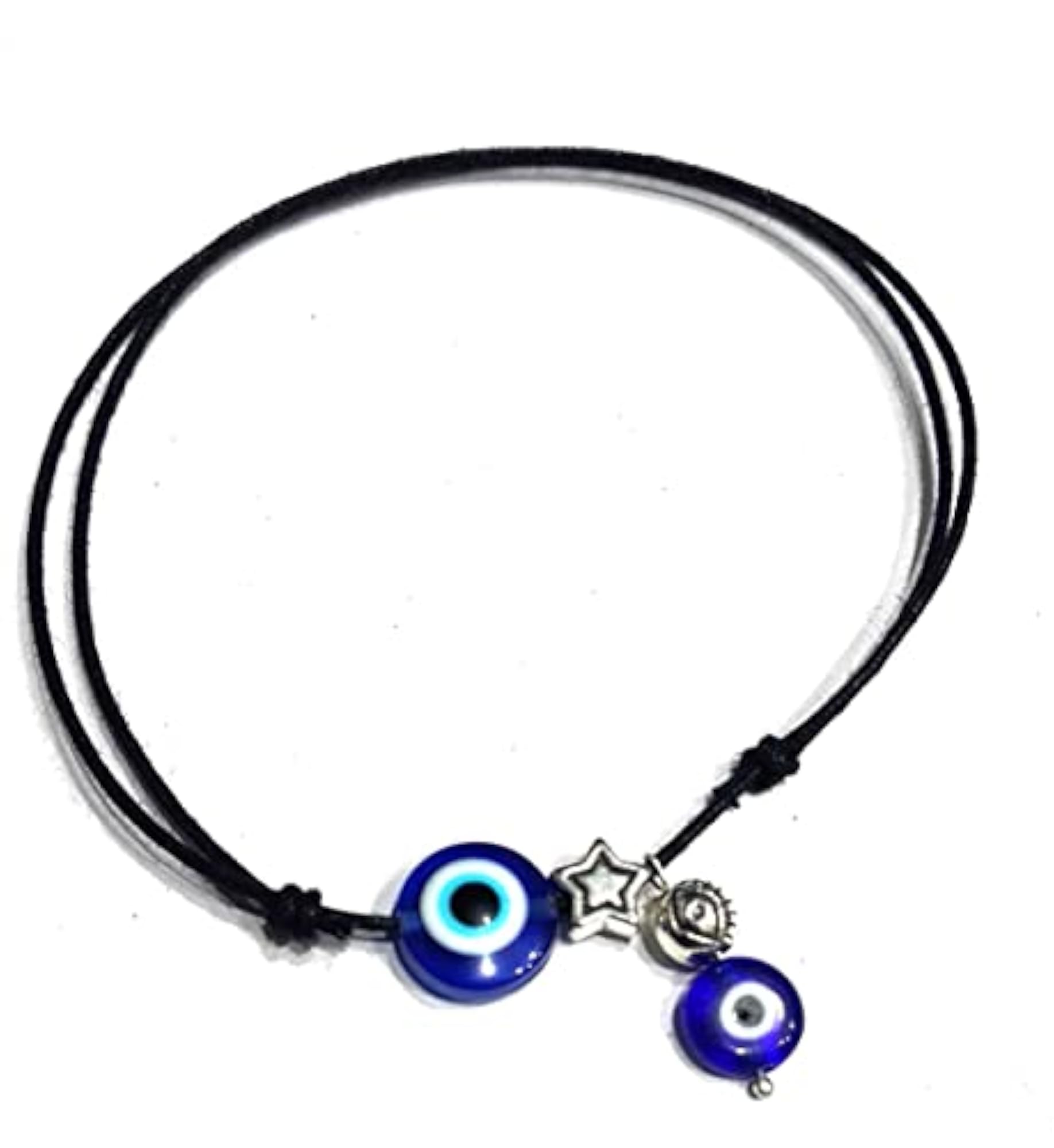 Black Thread Anklet with Oxidised Beads, Stylish Design
