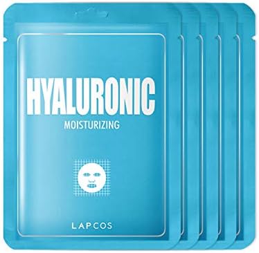 LAPCOS Derma Hyaluronic Acid Mask - Moisturizing & Hydrating (Pack of 5)