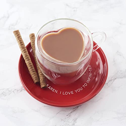 Smisme Drinking Heart Shaped Double Walled Insulated Glass Coffee Mugs Or Tea Cups,2Pack Borosilicate Glass Mug For Latte, Cappuccino With Good Grip Handle #TOP2