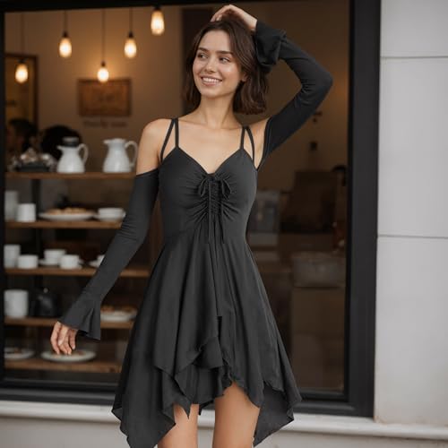Robe de fée à épaules dénudées coupe ample et fluide pour sublimer la silhouette - 4