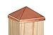 4x4 Post Point Cap - Solid Copper - Designed to fit Over a 3-1/2
