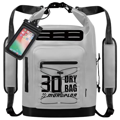 Image of MORXPLOR Dry Bag Waterproof,5L /10L /20L /30L /40L /55L Roll Top Dry Bag Backpack with WaterProof Phone Case for Swim,Kayak