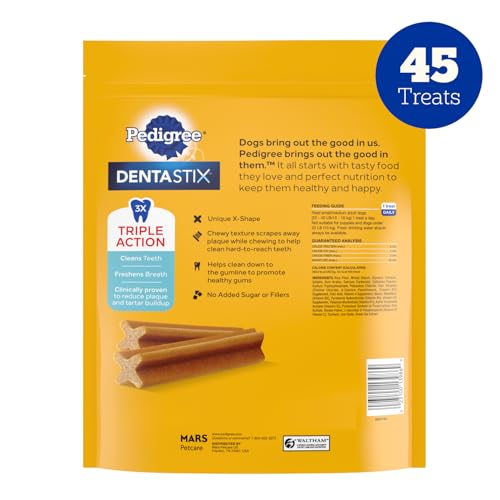 Pedigree Dentastix Small & Medium Dental Dog Treats, Original, 45 Count - image 9