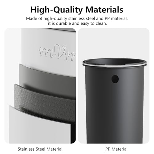 Canecas de basura combo 8 Gal + 1.3 Gal acero inoxidable blanco miniatura 3