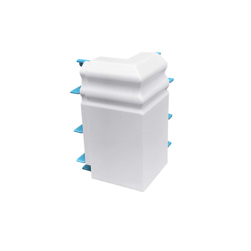 Habengut outer corner for skirting board "Berliner Profile" made of PVC, colour: white, contents: 1 piece, for walls in rooms