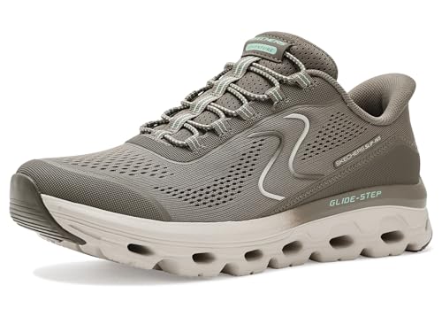 Skechers Glide-Step Sole Hands Free Slip-INS, BRN, 6