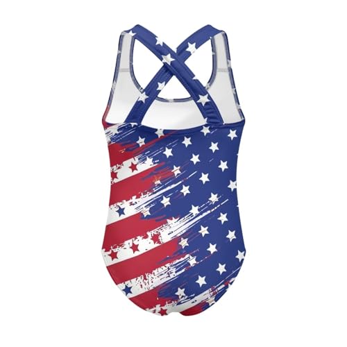 Image of One Piece Swimsuit for Girls Kids Quick Dry Bathing Suit with Crossback Strap Summer Beach Swimwear Size 5T-14