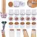 Bloss Chair Leg Caps Silicone Floor Protector Furniture Table Feet Covers Fit Round Legs Diameter from 1-1/5 to 1-4/5 Inch(Pack of 16)(Wear-Resistant Anti-Skid Prevent Scratches)