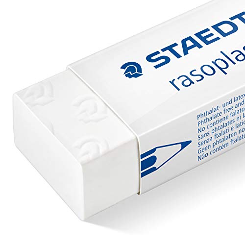 STAEDTLER 526 B2BK2D gum rasoplast ftalaat en latexvrij, 65 x 13 x 23 mm, 2 stuks op blisterkaart, wit - Image 4