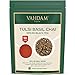 Organic Tulsi Basil Masala Chai Tea Leaves from India (50 Cups), Unique Blend of Assam Black Tea, Tulsi Holy Basil, Cinnamon, Cardamom, Ginger, Black Pepper, Clove, Mace & Nutmeg, 3.53oz