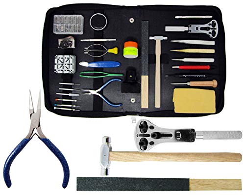 Rosenthal Collection Watch Repair Kit, Deluxe Watch Repair Tools Professional Spring Bar Tool Set, Watch Band Link Pin Tool Set with Carrying Case