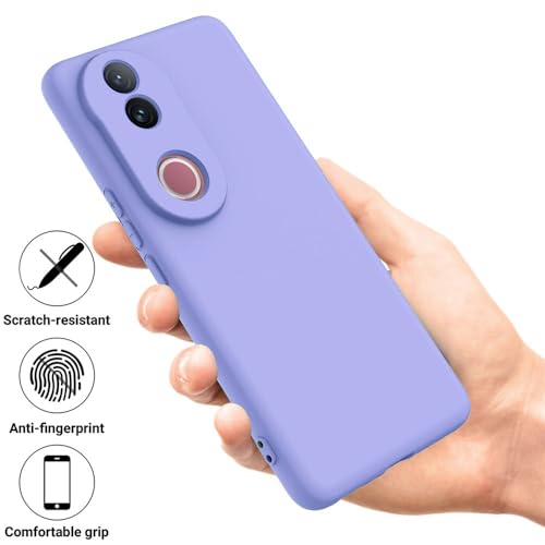 Image of Back Cover for Vivo V50 5G / V50e 5G / T4R 5G | Full Camera Protection | Premium Liquid Silicon Case | Flexible Bumper Case for Vivo V50 5G / V50e 5G / T4R 5G / iQOO Z10R 5G (Purple)