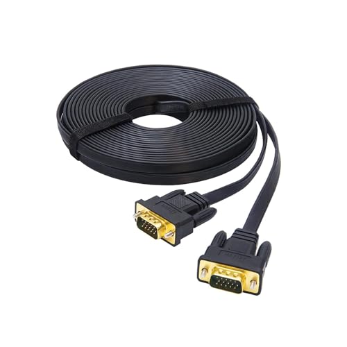 DTECH Cable VGA de 5 m de 15 pines macho a macho VGA a VGA Full HD 1080P