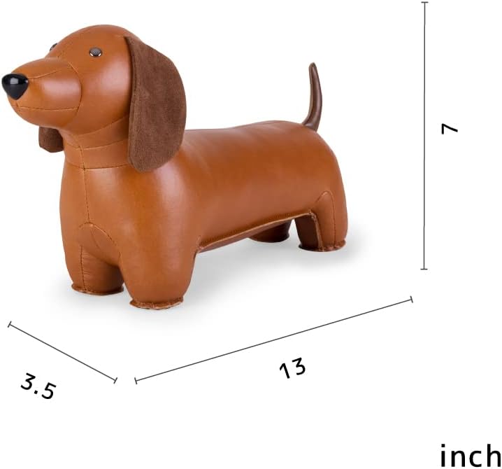 Zuny, Classic Series Bookend Tan for Shelves, Office Decorative- Teckel