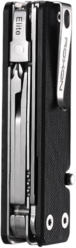 Miniatura 3 de ROXON KS2 Elite D2 Blade 13 en 1 Mini cuchillo de bolsillo con función multiherramienta con tijera grande, mango G10 y clip de bolsillo, bueno para
