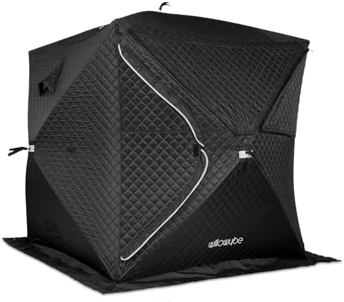 WILLOWYBE Outdoor Sauna Tent Pro - 4-Person, All-Weather, Insulated, Solid, Panoramic View, Easy Setup