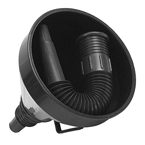 Flex Funnel - Wide Mouth Flexible Funnel with Handle, Multi-Functional Large Plastic Automotive Funnels for Cars and Motorcycles, Engine Oil, Liquid, Diesel, Kerosene,Gasoline (2pcs x 5.2" Black) - Thumbnail 6