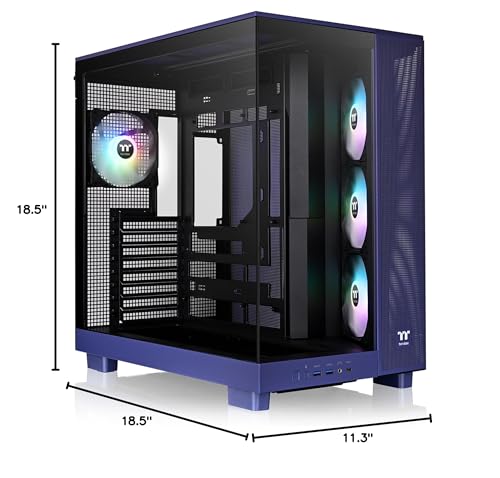 Image of Thermaltake View 380 XL TG ARGB; 4x120mm ARGB Lite Fans Included; 360mm Radiator Support; 420mm GPU Clearance; Hidden Connector Support; Dual Chamber; Future Dusk; CA-11E-00MNWN-00
