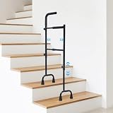 Stair Cane - Adjustable Height & Width Stair Climbing Assist Cane for Seniors & Post-Surgery Recovery, Stair Lift Assist for Going Up and Down Stairs, Universal Step Compatibility